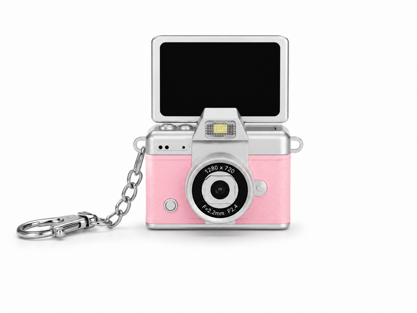 Mini Digital Retro Camera + STICKERS Blue Bow Edition